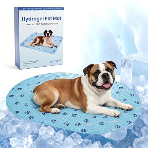 Dog Cooling Mat, Patented Gel Cooling Dog Bed, Non-Slip Waterproof Gel Cooling Pad for Medium Dogs, Pet Cooling Mat for Indoors Outdoors, Crate Kennel Car Travel 24.5"x36" - size: Medium