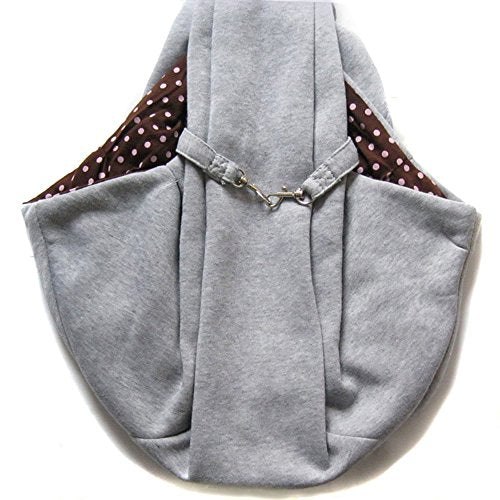 Pet Sling Carrier Bag Travel Tote for Cats Dogs, Up to 16 lbs (Gray) - color: Gray