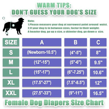 wegreeco Luxury Washable Reusable Dog Diapers (Stylish Pattern) - Female Dog Diapers, Doggie Diapers, 3 Pack (Lace, Small) - color: Lace, size: Small