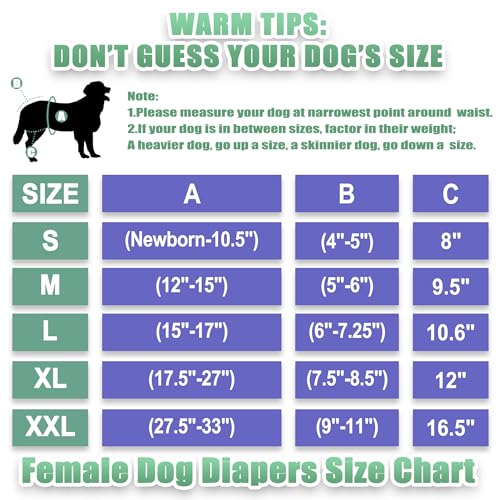 wegreeco Washable Female Dog Diapers (Pack of 3) - color: Burgundy, Black, Jade, size: Small