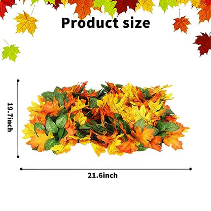 Maple Leaf Mat, 21.6"x19.7" Works as Fall Home Decorations & Dog Snuffle Mat, Pet Jungle Slow Feeder Sniff Mat for Natural Foraging Skill Training, Anxiety Relief Mind Stimulation Puzzle Toys