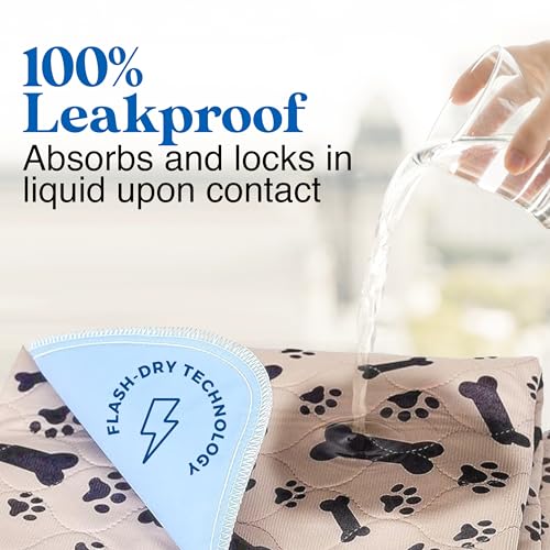 Super Absorbent Washable Pee Pads for Dogs Large 35 x 31 (2-Pack) Puppy Pads pet Training Pads Reusable Pee Pads for Dogs 100% Waterproof Dog Puppy Pee Pads Extra Large Wee Wee Pads for Dogs pet Peed
