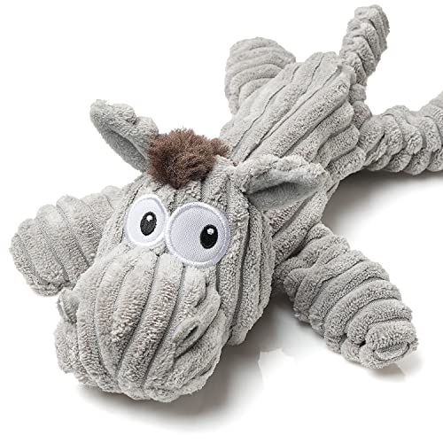 Sedioso Dog Toy, Unstuffed Plush Toy for Large Breed, Cute Squeaky Dog Toys with Crinkle Paper, Big Puppy Chew Toys for Small, Middle, Large Breed