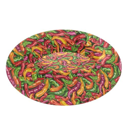 Calming Donut Dog Bed Chilli Pepper Vibrant Cute Design, 22" Washable Pet Lounger with Removable Cover, Cozy Cushion Comfort Nest for Medium Dogs - size: Medium