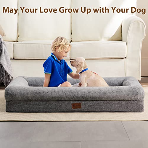 BFPETHOME Dog Beds for Small Dogs, Washable Dog Bed with Sides, Orthopedic Medium Sized Soft Mats with Removable Cover & Waterproof Pet Mat for Pet - size: 29.0"L x 19.0"W x 6.0"Th