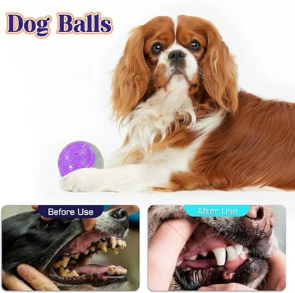 6Pcs Squeaky Glow in the Dark Dog Balls, Durable Rubber Glow Balls for Dogs, High Bounce Interactive Dog Glow Ball, 2.5Inch Universal Size for All Dogs—Indoor Outdoor Light Up Ball (Glow in the Dark)