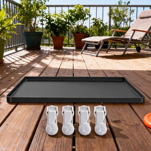 Dog Potty Pad Holder - Silicone Pee Pad Holder Tray, Dog Potty Tray with Raised Edge & Clips | Leakproof Puppy Urine Mat Trays for Training Indoor Bathroom Apartment Patio Backyard Living Room - color: black suit