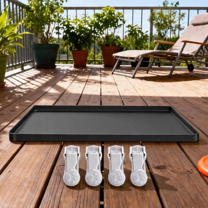 Dog Potty Pad Holder - Silicone Pee Pad Holder Tray, Dog Potty Tray with Raised Edge & Clips | Leakproof Puppy Urine Mat Trays for Training Indoor Bathroom Apartment Patio Backyard Living Room - color: black suit