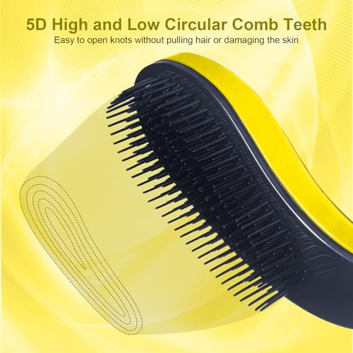 Small Dog Brush - Grooming Tool for Teddy, Yorkies, Maltese, Shih Tzu, Chihuahua - Puppy Hair Brush (Yellow) - color: Yellow