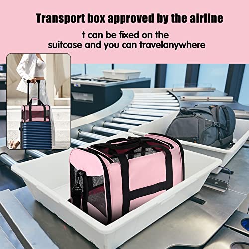 top tasta cat Carrier Large Dog Cat Carriers Puppies up to 30Lbs, Big Dog Carrier Soft Sided, Collapsible Travel Puppy Carrier (X-Large, Pink) - color: pink, size: 20.0"L x 13.0"W x 13.0"H