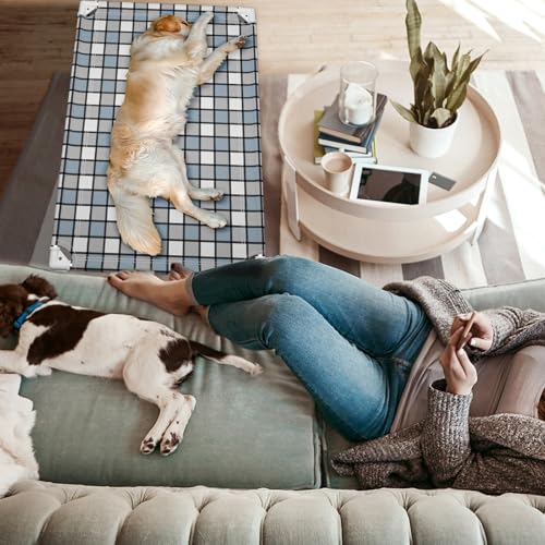 Caghash Elevated Outdoor Raised Dog Bed Outdoor Dogs Bed Lifted Pet Hammock Bed Dog Cot for Large Pet Taste Life, Start with A Pet Bed 39'' x 27'' x 6.5'' - size: Standard - Large