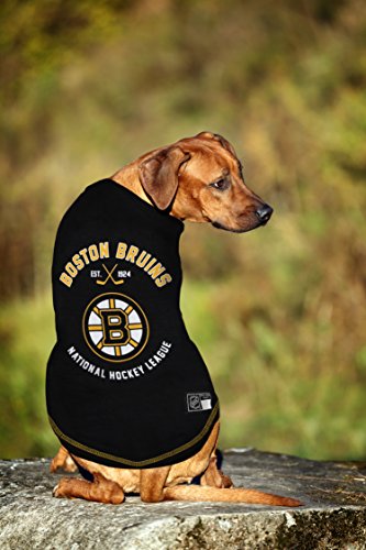 NHL Boston Bruins Tee Shirt for Dogs & Cats, X-Small. - Are You A Hockey Fan? Let Your Pet Be An NHL Fan Too! - color: Boston Bruins, size: X-Small