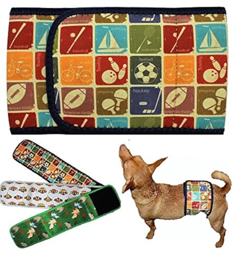 Dog Diaper for Male Belly Band Neoprene Reusable Washable for Small and Big Large Dogs Puppy (Antique Sport, M: Waist 13" - 15") - color: Antique Sport, size: M: WAIST 13" - 15"