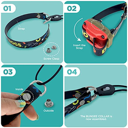 Dogtra Tom Davis Bungee Collar Comfortable Easy Fit Compatible with Tom Davis Edition 280C Dog Training E-Collar 3/4" Inch Strap Receivers - color: Bungee Strap Only - Black