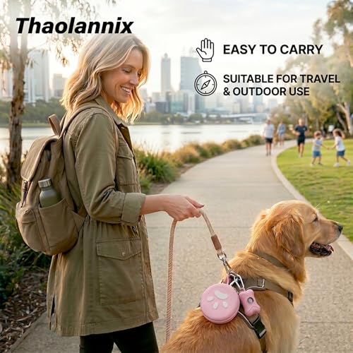 2-in-1 Collapsible Dog Bowl with Built-in Silicone Hook, Portable Travel Pet Water & Food Dish, BPA-Free Double Foldable Bowls for Camping, Hiking and Car Trips, Non-Slip (Pink) - color: pink