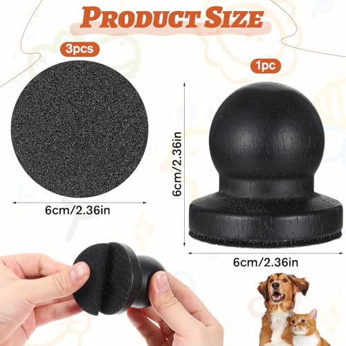 Dog Nail File with 3 PCS Replaceable Filing Disc, Wood Nail Filer Board for Dogs Cats, Dog Scratch Pad for Smooth and Healthy Nails