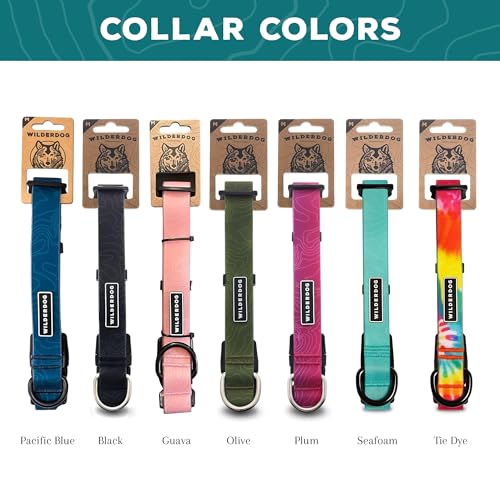 Wilderdog Waterproof Dog Collar - Repels Water & Dirt - Large 17"-24" - Pacific Blue - color: Pacific Blue, size: Large