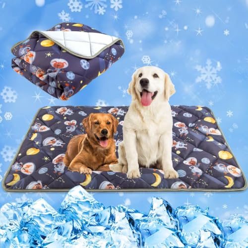 Paw Legend Dog Cooling Mat for Dogs Cat Cooling Pad for Dog Mat Blanket Summer Cool Tech Fabric Washable Sleeping Pad on Kennel Sofa Bed Floor Car Seats, Small - color: Cartoon, size: Small