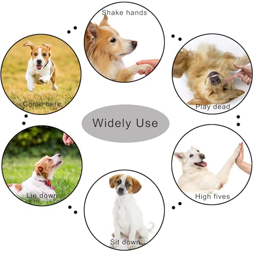 Pet Training Clicker with Whistle and Wrist Strap - Dog Training Clickers Whistles (Black + Blue)