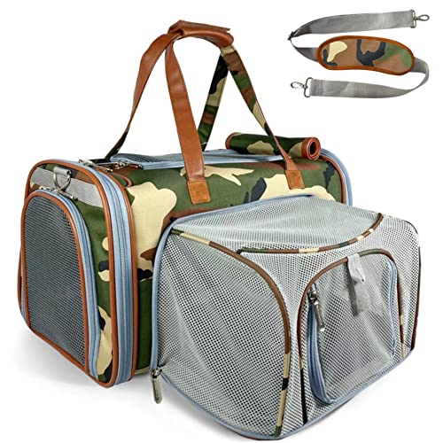 Mr. Peanut's Gold Series Standard Size Expandable Pet Carrier (Camo) - color: Camo