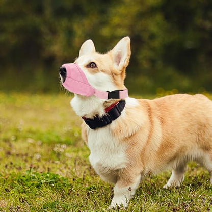 Dog Muzzle for Small Dogs, Breathable Adjustable Puppy Muzzles, Small Dog Muzzle for Grooming Barking Chewing Allows Panting Drinking