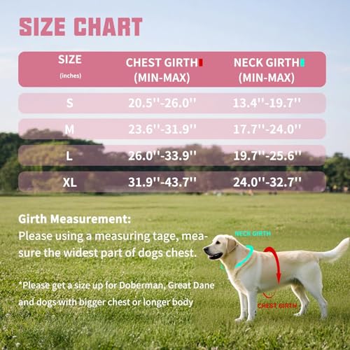 AUROTH Dog Harness and Leash Set, Soft Padded Service Dog Vest with 5.25FT Dog Leash, No Choke, Easy On Pet Vest, Adjustable Reflective No Pull Pet Vest Medium Sized Dog, Easy Walking and Training - color: Pink, size: Medium