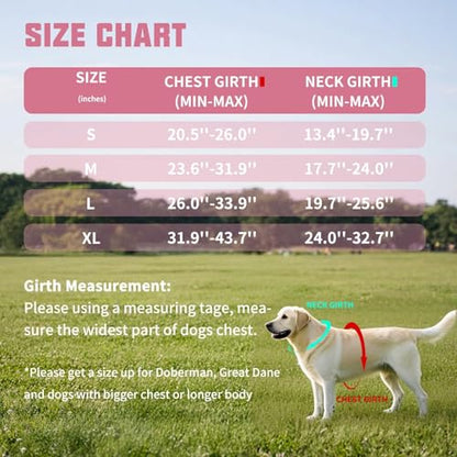 AUROTH Dog Harness and Leash Set, Soft Padded Service Dog Vest with 5.25FT Dog Leash, No Choke, Easy On Pet Vest, Adjustable Reflective No Pull Pet Vest Medium Sized Dog, Easy Walking and Training - color: Pink, size: Medium