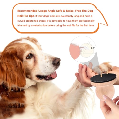 Dog Nail File Dog Scratch Board for Nails Wooden Handicraft Cat Dog Nail Scratch Pad with 4 Pcs Replaceable Sandpaper Dog Trainning Accessories Stress Free Nail Filing for Dogs(Wood) - color: Wood