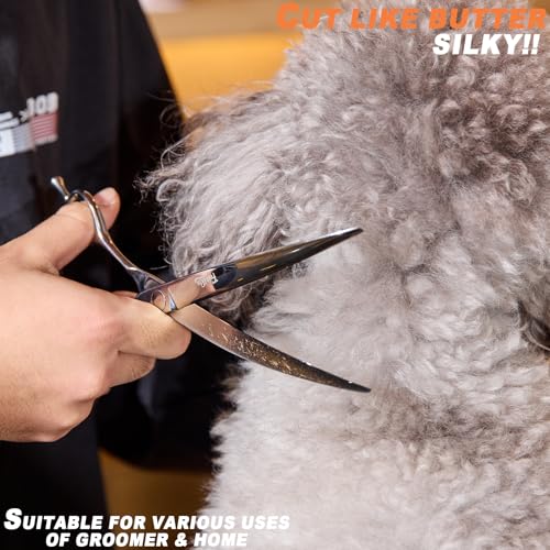 High-end Professional Dog Grooming Curved Scissors Pet Curved Shears 7.5 Inches Extremely Very Sharp Made Of Stainless Steel Alloy By Hand For Dog Cat Groomer - size: 7.5inch, style: Curved Shears