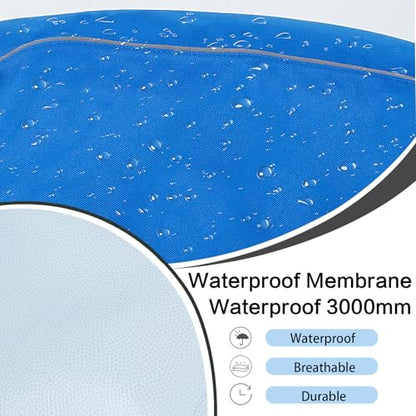 Waterproof Dog Raincoat, Adjustable Lightweight Dog Rain Jacket with Reflective Strip Leash Hole for Small Medium Large Dogs (Blue, Medium(13-22lb)) - color: Blue, size: Medium(13-22lb)