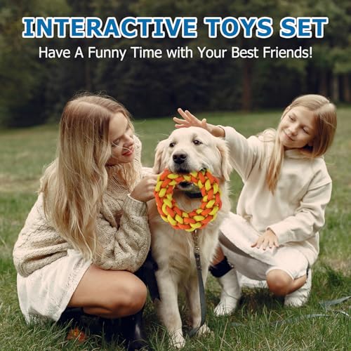 Aitmexcn Dog Rope Toys 6 Pack, Puppy Teething Toys for Small Medium Breed, Sturdy Cotton Chew Tug Ropes Indoor/Outdoor, Exercise Interactive Tug of War Dog Toys for Boredom, Teeth Clean - size: 6 Pack-Medium