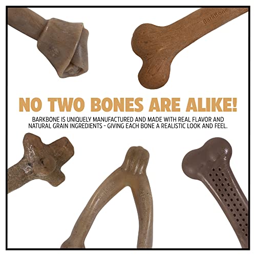 Pet Qwerks Pigs Ear BarkBone - Nylon Dog Bone for Aggressive Chewers - Bacon Flavor - 6" (Pack of 3) - size: 1 Count (Pack of 3)