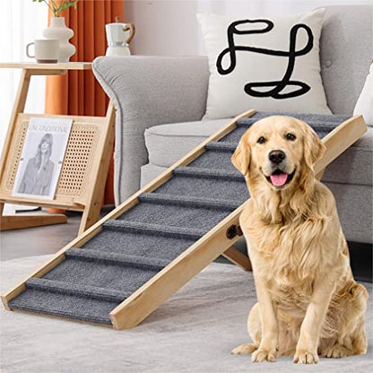 Large Dog Pet Ramp Stairs for Bed Couch Car Truck SUV,Dog Pet Ramp for Small Large Dogs Pets to Get on High Bed Truck Couch Sofa - size: Medium