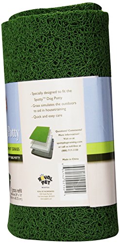 Spotty Indoor Potty Replacement Pad, House Training Pet Puppy Dog Artificial Grass Rug Turf Pee Mat Green 29x18 Inch (Pack of 1)