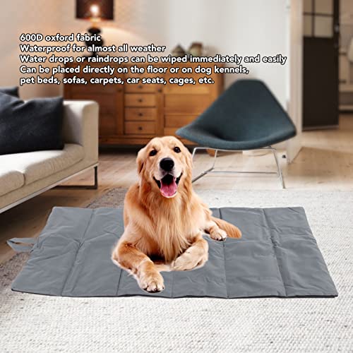 Portable Pet Mat Foldable Rollup Dog Bed, Outdoor Travel Camping Mat for Dogs and Cats, Made of 600D Oxford Fabric with Carry Strap for Car, Park, Picnic Use
