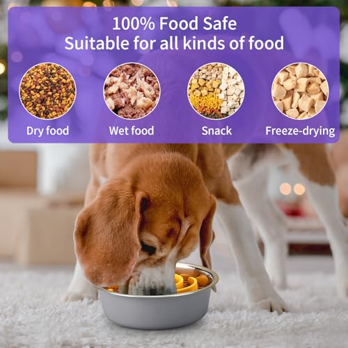 Slow Feeder Dog Bowls Insert, Animire Soft Silicone Slow Eating Dog Food Bowl for Small, Medium and Large Dogs, Compatible with Regular and Elevated Bowls - color: Yellow, size: M