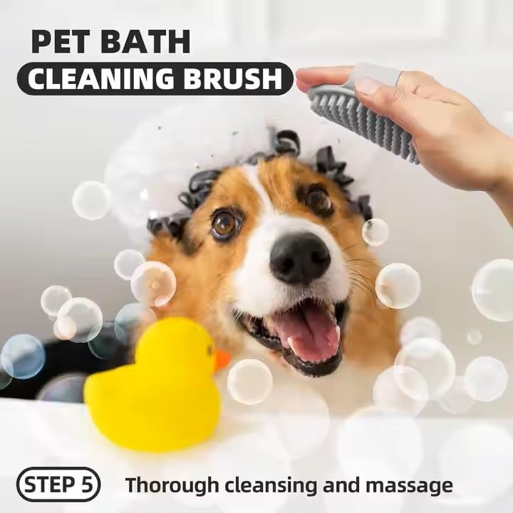 Dog Grooming Kit for Dogs at Home, 6-in-1 Pet Grooming Kit with Slicker Brush, Dematting Tool, Stainless Steel Comb, Nail Clipper for Dogs, Nail File & Bath Massage Glove