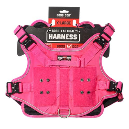 Boss Dog Tactical Harness, Hot Pink, X-Large - color: Hot Pink, size: X-Large