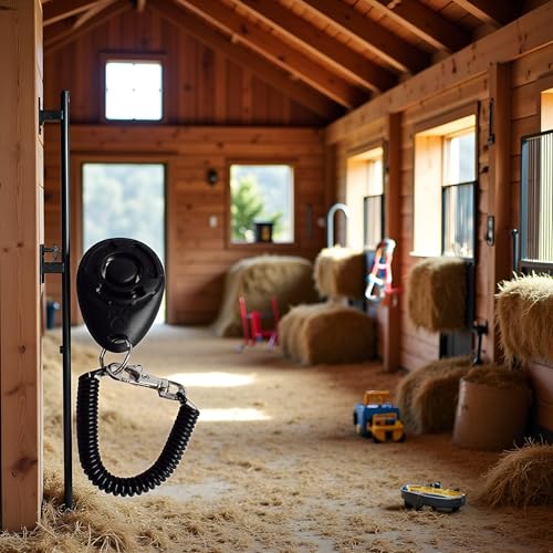 Jowxsx Black Dog Training Clicker with Wrist Strap Resistant Lightweight Pet Training Clicker for Cats Puppy Birds Horses Perfect for Behavioral Training Training Clickers