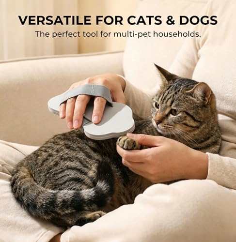 Dog Nail Scratch Board with Hand Strap, Portable Pet Nail File Sandpaper Board, Non-Slip EVA Dog Nail Grinder for Small Medium Large Dogs, Stress-Free Quiet Nail Trimming Tool, Lightweight Grey