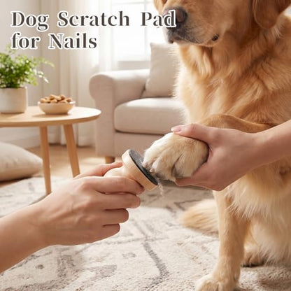 7PCS Nail File for Dogs, Dogs Nails File Scratch Board | Dogs Nail File with 6 Replaceable Discs Dogs Nail File for Dog Scratch Pad for Nail Care Ensures Smooth and Healthy Nails