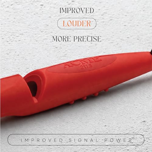 ACME Alpha 211.5 Professional Dog Training Whistle with Enhanced Ergonomic Grip. BPA-Free Plastic. 110 dBA. Long Range. Standardized Frequency. Weatherproof. Made in the UK (Carmine Red) - color: Carmine Red