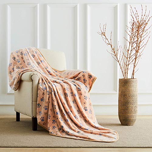 Allisandro Luxurious Dog Blanket, 350 GSM Super Fuzzy Microplush Fleece Pet Blankets for Small Medium Large Dogs and Cats, Brown, 64 x 40 Inches - color: Brown, size: 64" x 40"