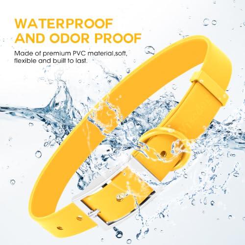 Wisedog Small Puppy Collar, Butter Yellow, XS 7"-10" × 1/2" | Soft Rubber Coated Webbing, For Small Dogs Cats, Cute Pet Collars - color: Butter Yellow