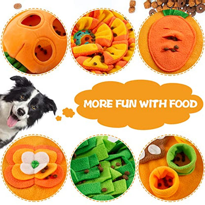Pet Snuffle Mat for Dogs Sniff Mat Nosework Feeding Mat Slow Feeder Interactive Dog Puzzle Toys for Training and Stress Relief Encourages Natural Foraging Skills (29.5''x18.9'') - size: 29.5''x18.9''