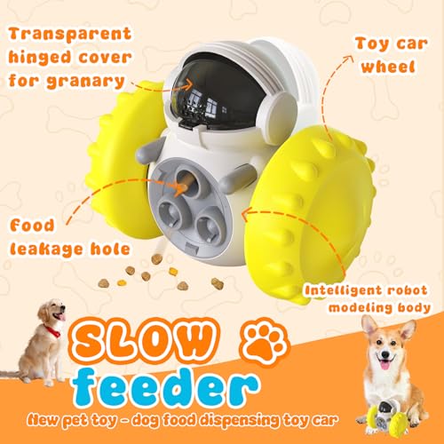 Pet Dog Treat Dispensing Toy Cat and Dog Intelligence Training Slow Feeder Toy for Medium Small Dogs Pet Educational Chase Toy