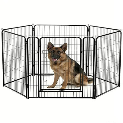 Simple Deluxe Dog Playpen Outdoor Indoor, 40 Inch 6 Panels Dog Fence for Small Dogs Puppy, Perfect Dog Pen for Camping, Yard, RV, Garden Fence, Black - size: 40 Inch 6 Panels