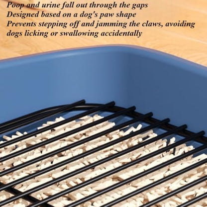 Mesh Dog Potty Tray Removable Stable Structure - Indoor/Outdoor Dog Training Toilet Litter Box for Small & Medium Dogs(Grey) - color: Grey