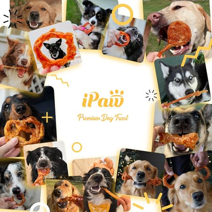 iPaw 5 Packs Value Combo Turkey Tendons for Dogs, Single Protein, Hypoallergenic, All Natural Human Grade Puppy Chew, Rawhide Alternative Dog Treats, Strip (Large) - size: 3 Ounce (Pack of 5)