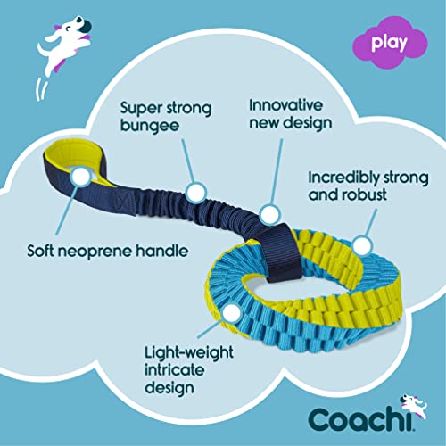 Coachi Tuggi Helix - Interactive Dog Toy for Tug of War & Play. Strong & Lightweight, Stretchy Bungee Handle, Reward Training, Interrupting Biting & Chewing, Ideal for Agility & Suitable for Puppies - style: Tuggi Helix
